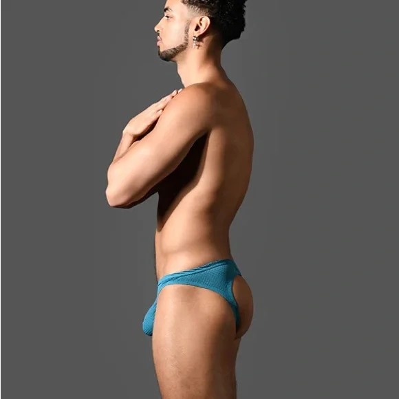 Andrew Christian Blue Textured Jockstrap - Picture 5 of 6